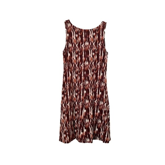 Garnet Hill Button Front Knit Tank Dress Printed Stretchy Tencel Women Medium - Picture 2 of 9
